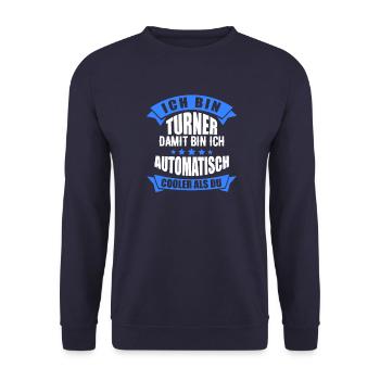 Turner - Unisex Pullover - Navy - Vorne - Alina (178cm) & Michal (187cm)