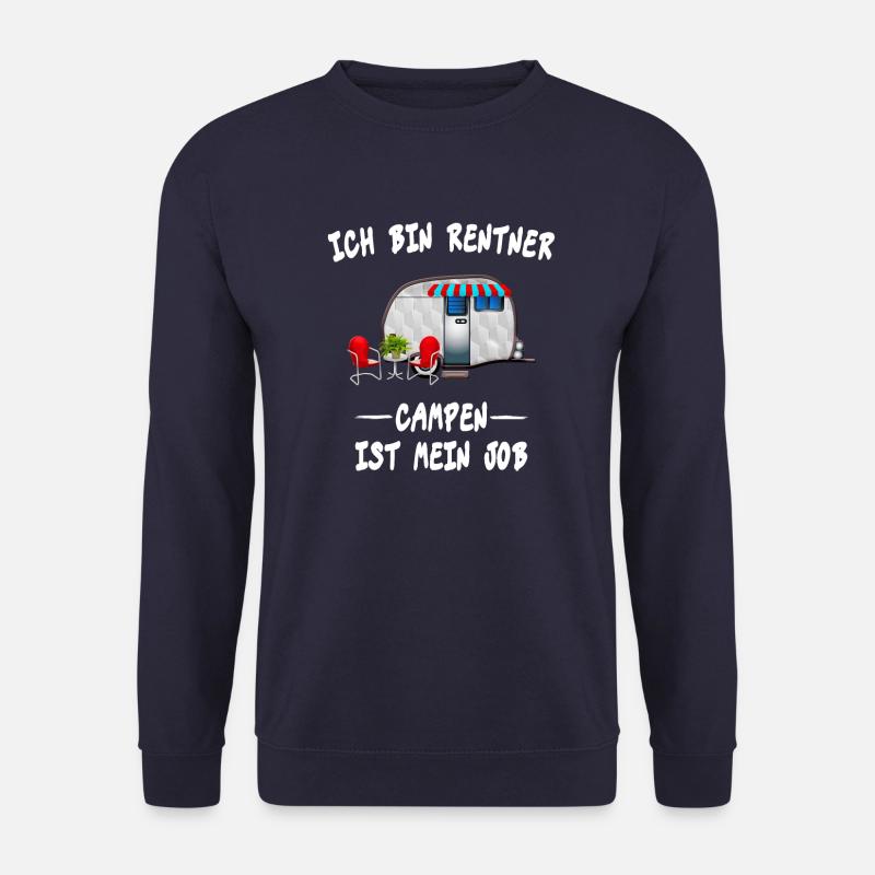 Campen Camping Camper Rentner Design Geschenk Idee - Unisex Pullover - Navy