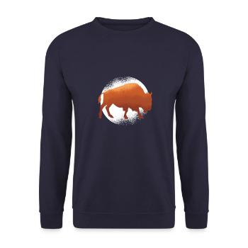 Buffle - Sweat-shirt Unisexe - marine - Devant - Alina (178cm) & Michal (187cm)
