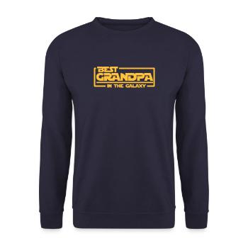 Grandpa Grandpa Galaxy Opi Granddaughter Granddaughter Gift - Unisex Sweatshirt - navy - Front - Alina (178cm) & Michal (187cm)