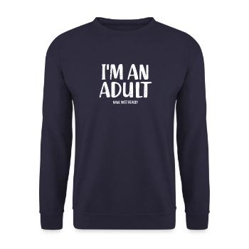 18th birthday - Unisex Sweatshirt - navy - Front - Alina (178cm) & Michal (187cm)