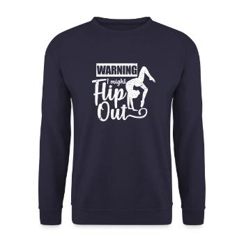 Gymnastics Gymnast Gymnastics Floor Gymnastics Gift - Unisex Sweatshirt - navy - Front - Alina (178cm) & Michal (187cm)