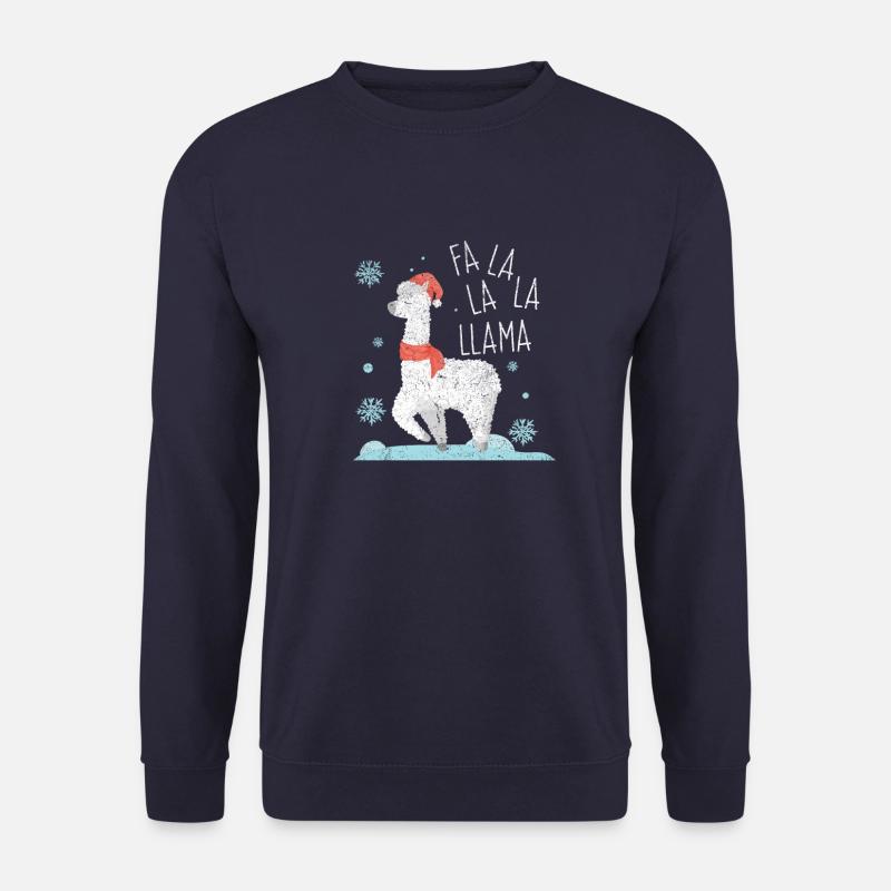 Alpaka Lama Weihnachten Lustig Cool Geschenk - Unisex Pullover - Navy