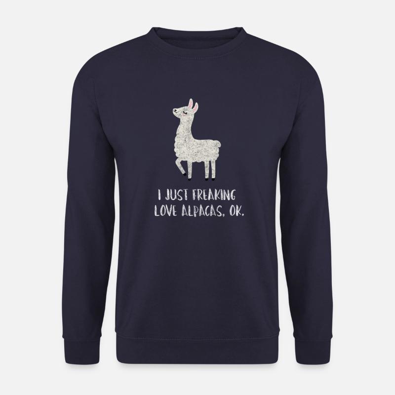 Alpaka Lama Weihnachten Lustig Cool Geschenk - Unisex Pullover - Navy