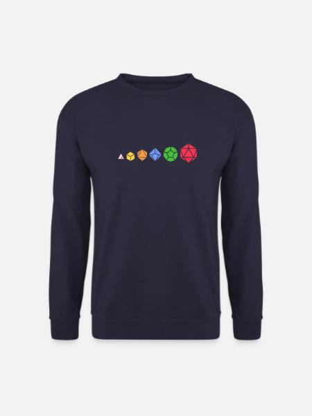 D20 Dice Evolution Gamer Gaming Fantasy Gift - Unisex Sweatshirt - navy