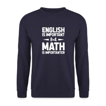 mathematics - Unisex Sweatshirt - navy - Front - Alina (178cm) & Michal (187cm)
