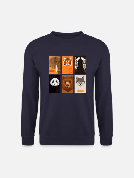 Wilde Tiere - Unisex Pullover - Navy