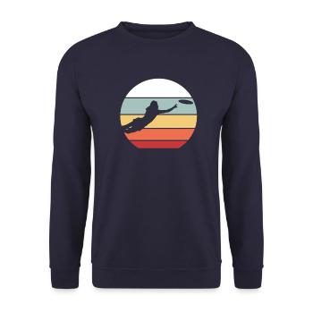 Frisbee - Unisex Sweatshirt - navy - Front - Alina (178cm) & Michal (187cm)