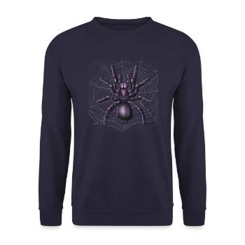 Giant Huntsman Spider - Unisex Sweatshirt - navy - Front - Alina (178cm) & Michal (187cm)