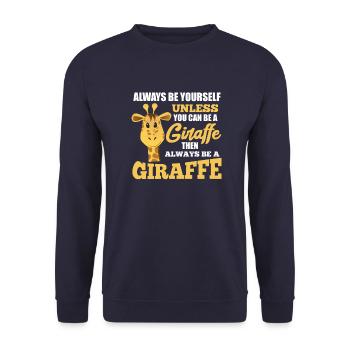 Girafe - Sweat-shirt Unisexe - marine - Devant - Alina (178cm) & Michal (187cm)