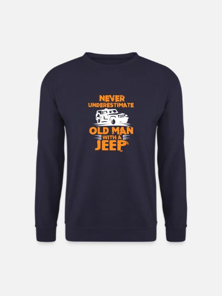 Jeep Opa Grossvater Cherokee Wrangler 4WD Geschenk - Unisex Pullover - Navy