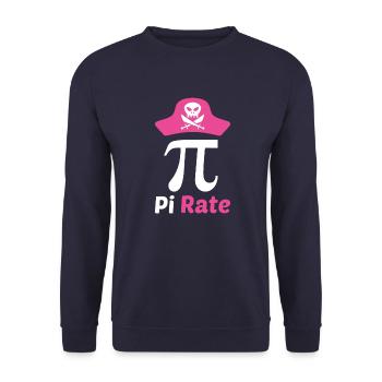 Taux de Pi Jour de Pi 14.03. Mathématiques Circulaire Nombre Pi - Sweat-shirt Unisexe - marine - Devant - Alina (178cm) & Michal (187cm)