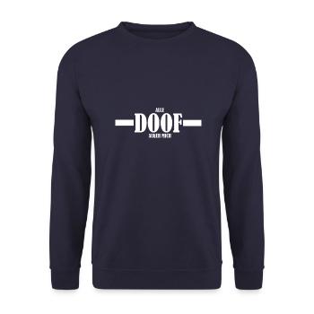 Geschenkidee Spruch - Unisex Pullover - Navy - Vorne - Alina (178cm) & Michal (187cm)