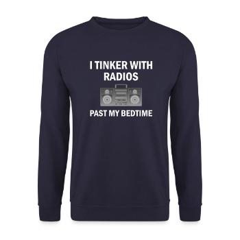 Ham Radio Amateur Radio CW-Morsefunk Radio Nerd - Unisex Sweatshirt - navy - Front - Alina (178cm) & Michal (187cm)