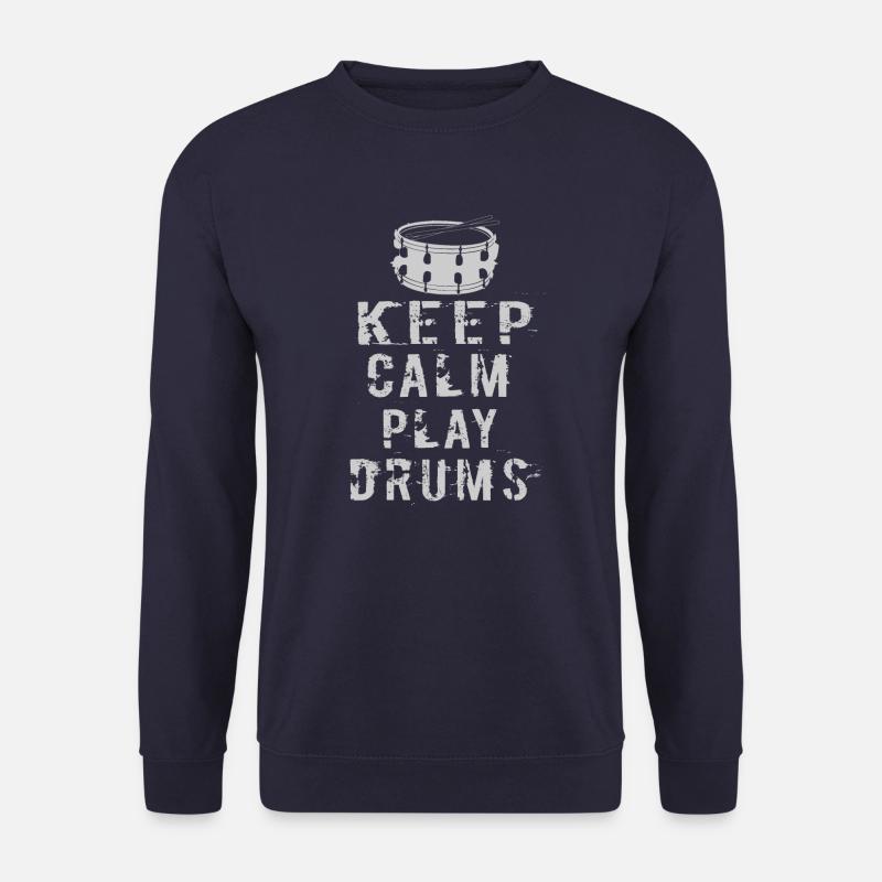 keep calm and play drums - Unisex Pullover - Navy