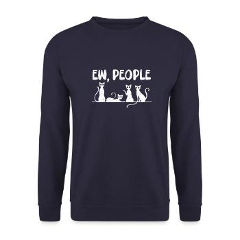 Ew People - Unisex Pullover - Navy - Vorne - Alina (178cm) & Michal (187cm)