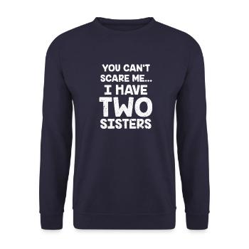 sister - Unisex Sweatshirt - navy - Front - Alina (178cm) & Michal (187cm)