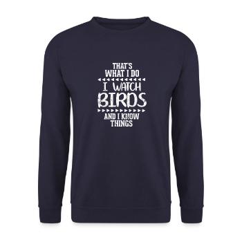 oiseau - Sweat-shirt Unisexe - marine - Devant - Alina (178cm) & Michal (187cm)