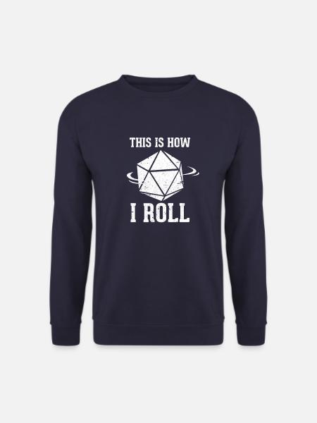 D20 DM Würfel Brettspiel Fantasy Gaming Geschenk - Unisex Pullover - Navy