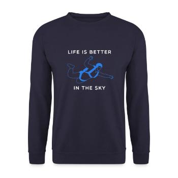 Parachutisme - Sweat-shirt Unisexe - marine - Devant - Alina (178cm) & Michal (187cm)