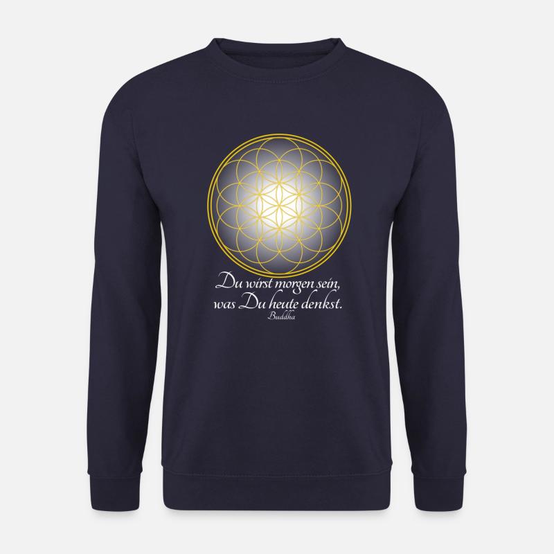 Blume des Lebens spirituell medititation chakra - Unisex Pullover - Navy