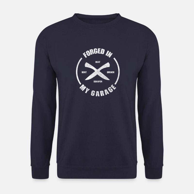 Schmied Shirt Metallarbeiter Amboss Messerschmied - Unisex Pullover - Navy