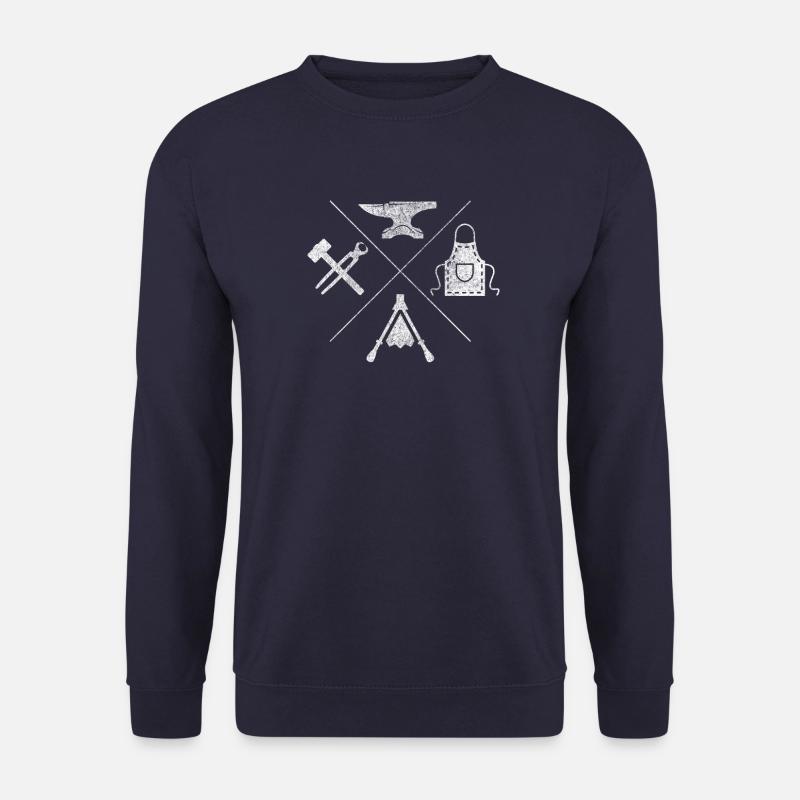 Schmied Shirt Metallarbeiter Amboss Messerschmied - Unisex Pullover - Navy