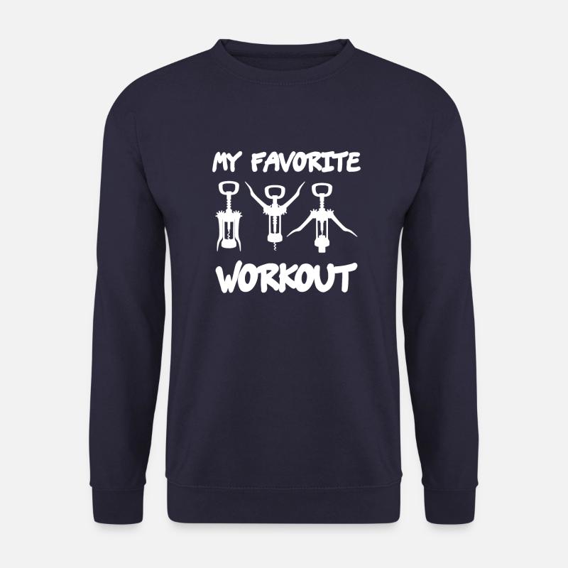 My Favorite Workout Corkscrew Gift Idea - Unisex Sweatshirt - navy