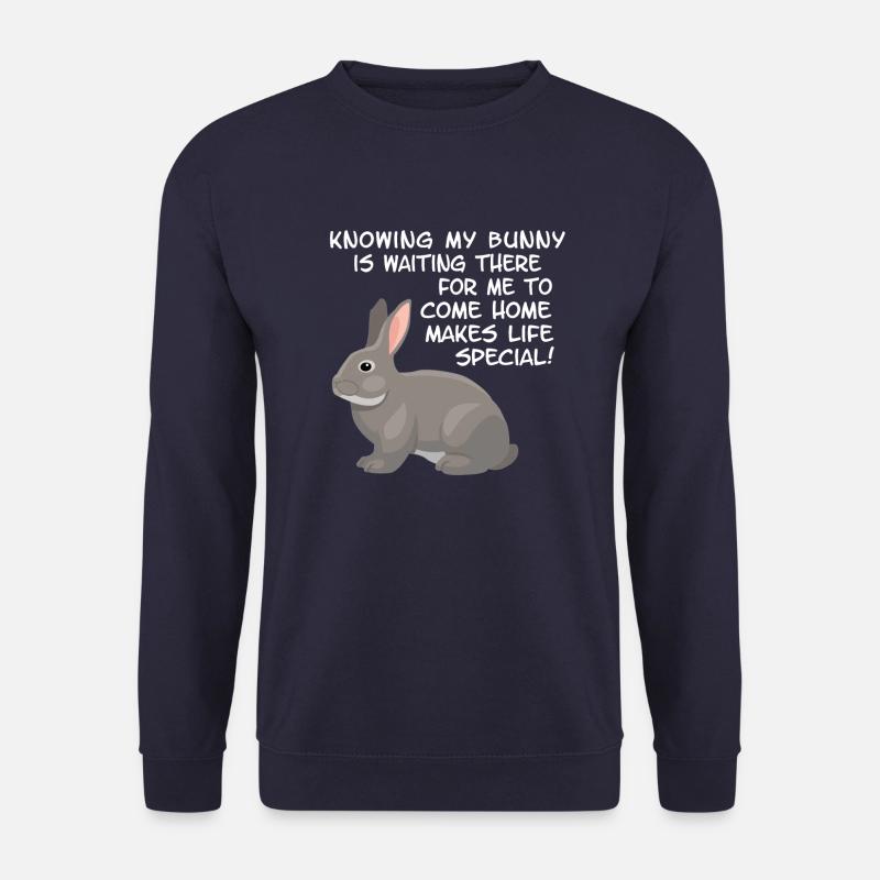 Bunny waiting for me makes life special - Hase - Unisex Pullover - Navy