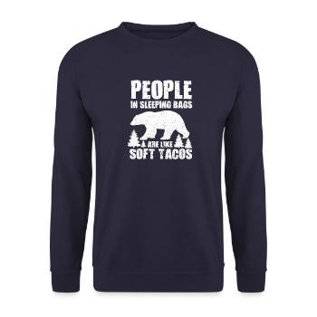 Zelten - Unisex Pullover - Navy - Vorne - Alina (178cm) & Michal (187cm)