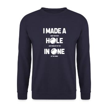 Golfer - Unisex Pullover - Navy - Vorne - Alina (178cm) & Michal (187cm)