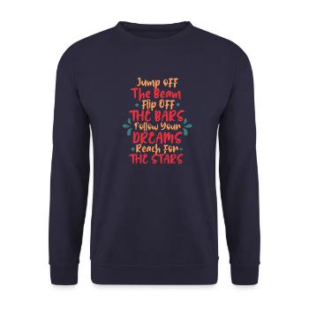 Turnen - Unisex Pullover - Navy - Vorne - Alina (178cm) & Michal (187cm)
