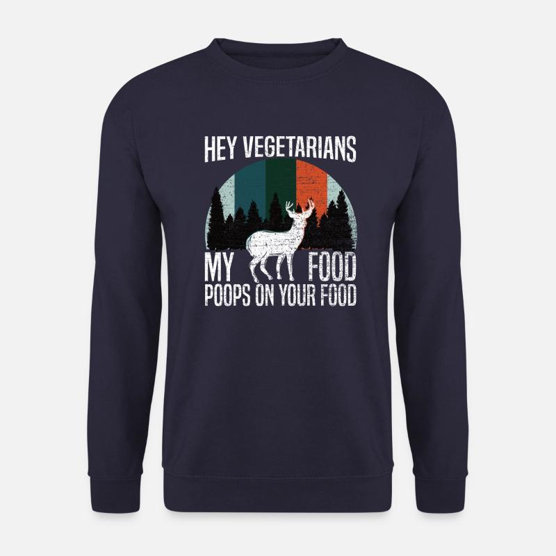 Anti Vegetarier Fleischesser Geschenk - Unisex Pullover - Navy