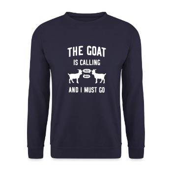 Goat goat - Unisex Sweatshirt - navy - Front - Alina (178cm) & Michal (187cm)