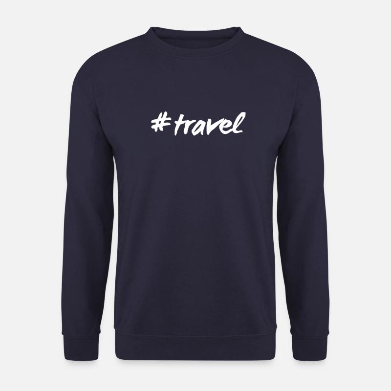 #travel - Unisex Pullover - Navy