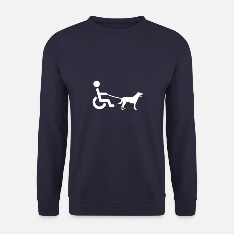 Rollstuhlfahrer Geschenk Labrador Lustig Hund - Unisex Pullover - Navy