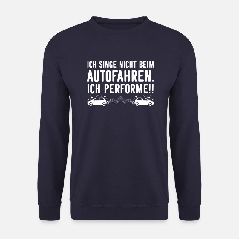 Autofahrer Auto Singen Musikalisch - Unisex Pullover - Navy