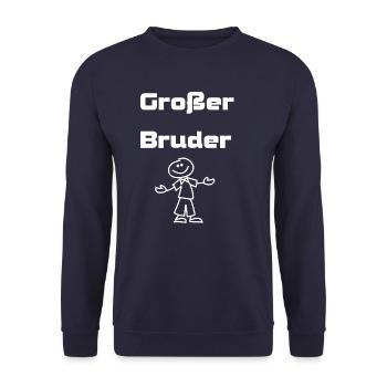 Der große Bruder - Unisex Pullover - Navy - Vorne - Alina (178cm) & Michal (187cm)