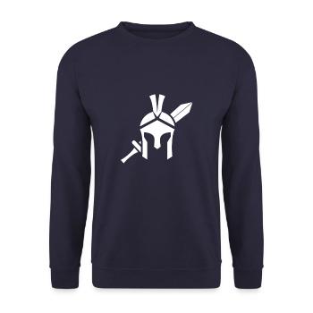 Helm und Schwert - Unisex Pullover - Navy - Vorne - Alina (178cm) & Michal (187cm)