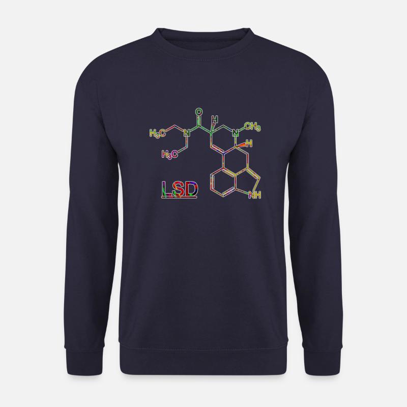 Acid LSD Psychedelisch Drogen Molekül - Unisex Pullover - Navy