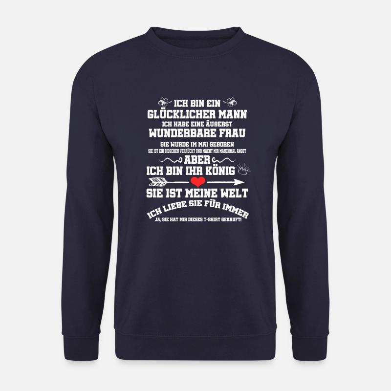 Ich Habe Eine Äußerst Wunderbare Frau Geschenk - Unisex Pullover - Navy
