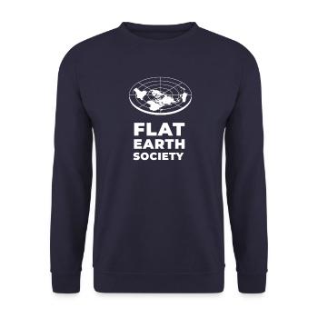 Chemise plate de la société tranche de carte de la terre plate de la société - Sweat-shirt Unisexe - marine - Devant - Alina (178cm) & Michal (187cm)