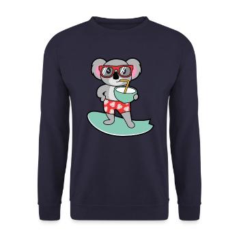 Koala bear - Unisex Sweatshirt - navy - Front - Alina (178cm) & Michal (187cm)