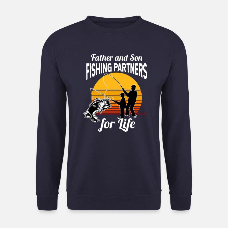 Angeln Papa Sohn - Unisex Pullover - Navy