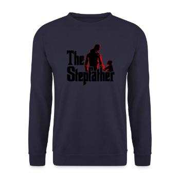 Mens The Stepfather product Funny Gift For Step - Unisex Sweatshirt - navy - Front - Alina (178cm) & Michal (187cm)