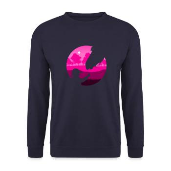 Pferd Mädchen Niedliche Pferderitt Grafik Süßes Geschenk für - Unisex Pullover - Navy - Vorne - Alina (178cm) & Michal (187cm)