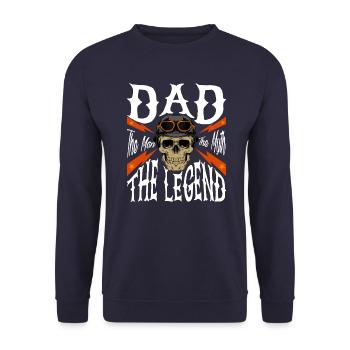 Dad The Man The Myth The Legend design Gift for - Unisex Sweatshirt - navy - Front - Alina (178cm) & Michal (187cm)
