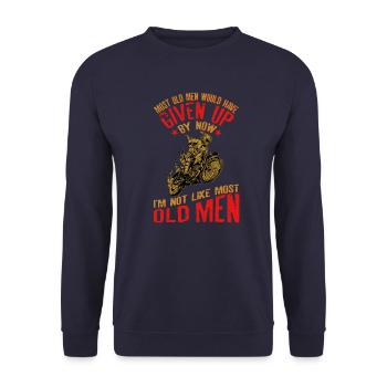 La plupart des vieillards auraient abandonné la citation amusante pour - Sweat-shirt Unisexe - marine - Devant - Alina (178cm) & Michal (187cm)