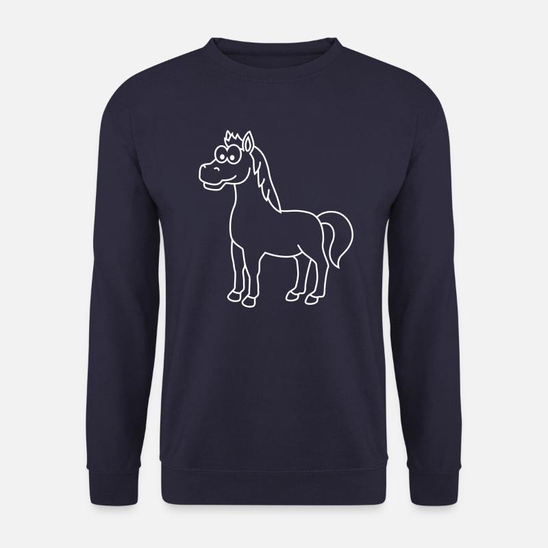 Pferd Comic Tier - Unisex Pullover - Navy