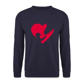 Horse Girl Cute Heart Horse Ride Cute Gift for - Unisex Sweatshirt - navy - Front - Alina (178cm) & Michal (187cm)